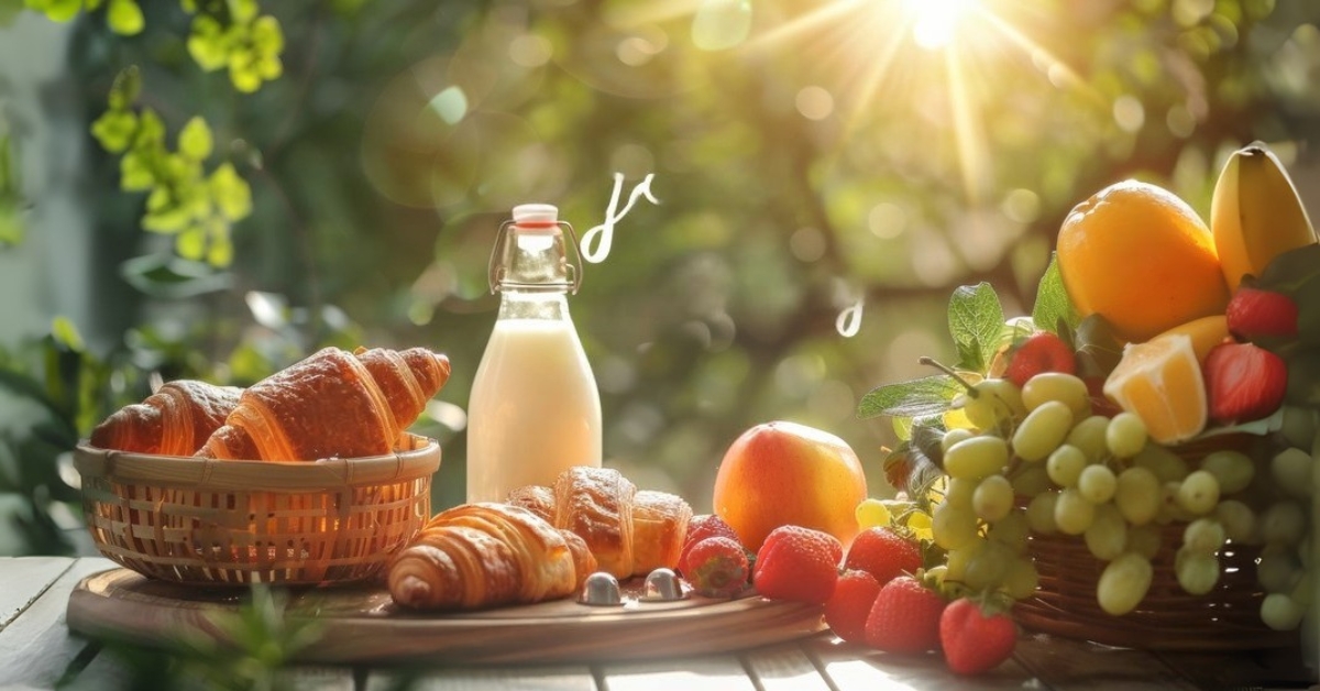 good morning quote red flower and milk bottle