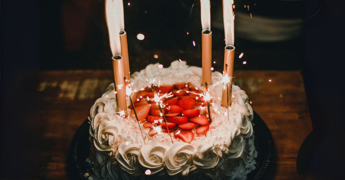 happy birthday wish pink cake