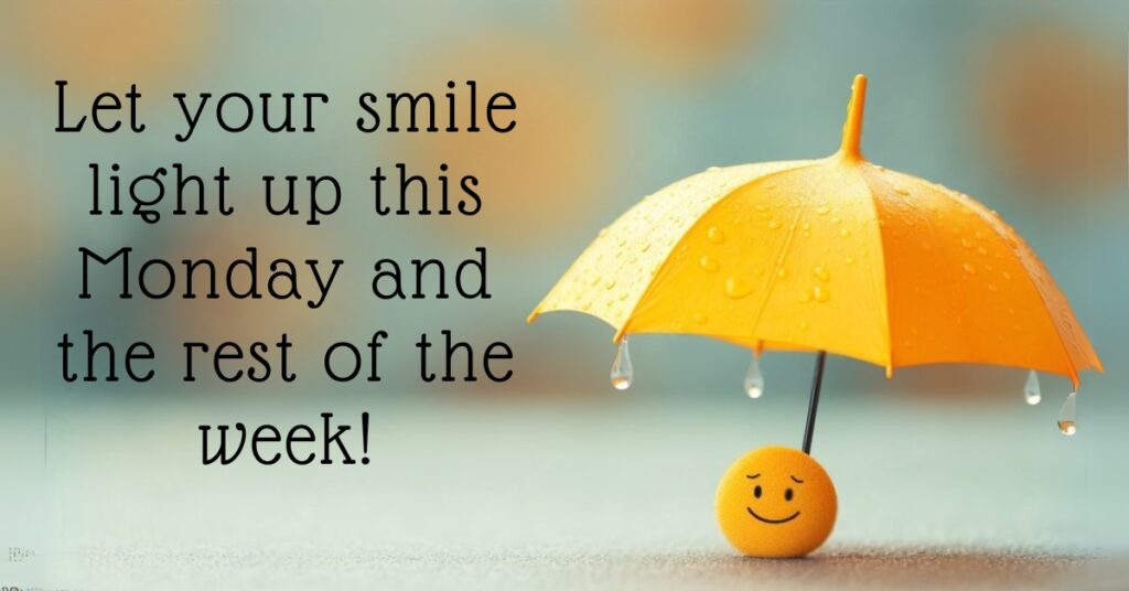 monday wish with umbrella