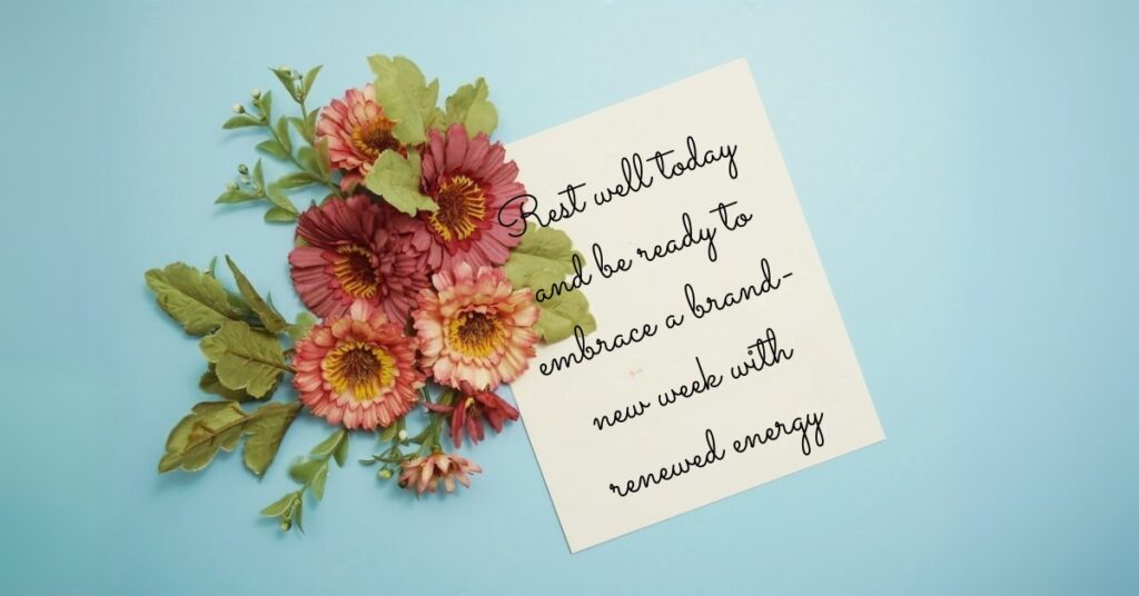 saturday quote with flowers and paper