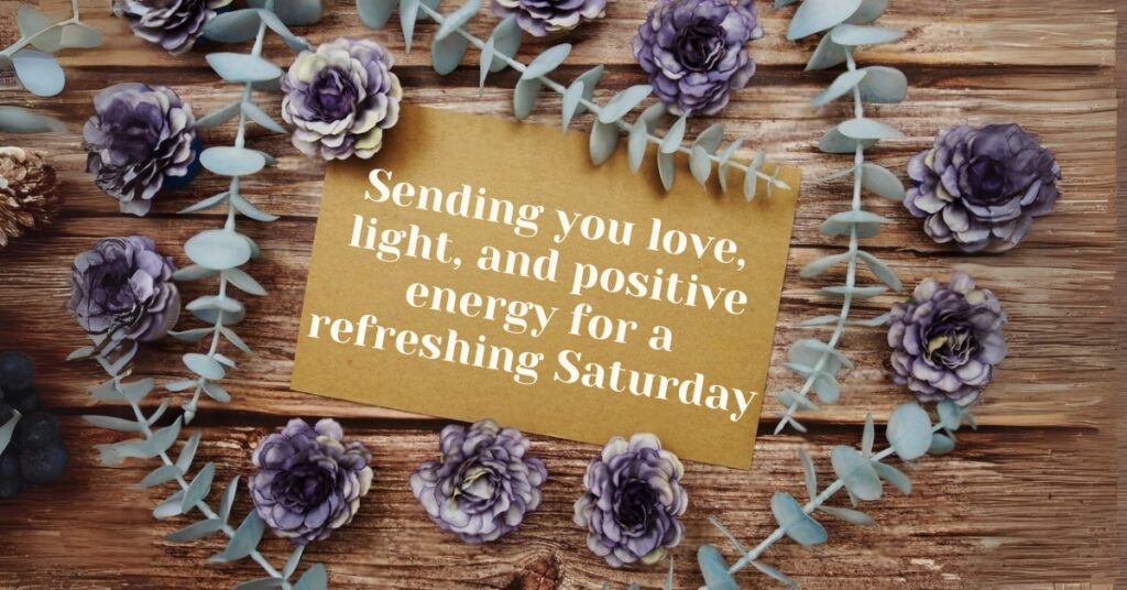 saturday wish with purple flowers