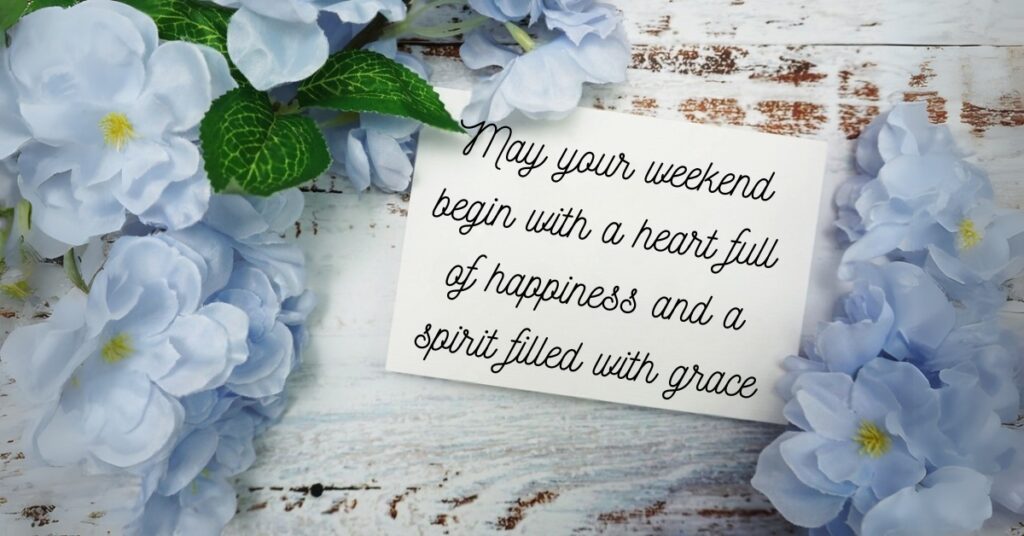 saturday blessing with white background and paper