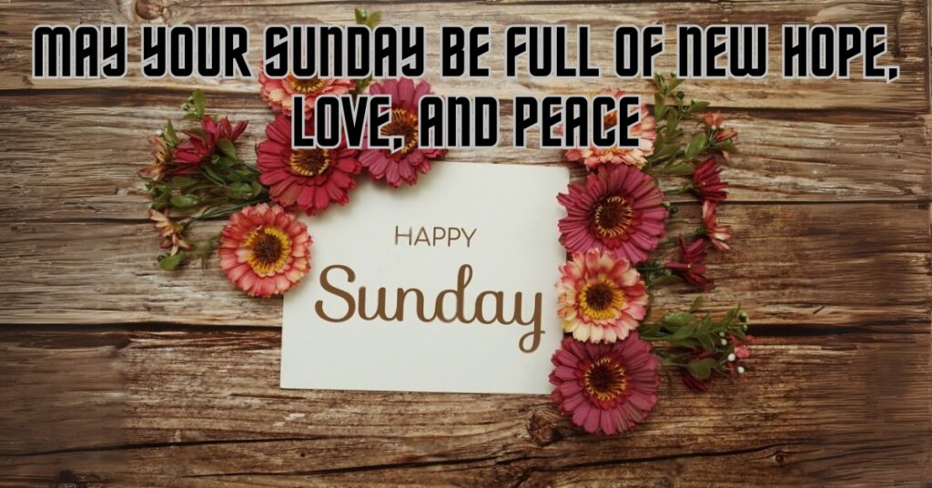 sunday blessings with flowers