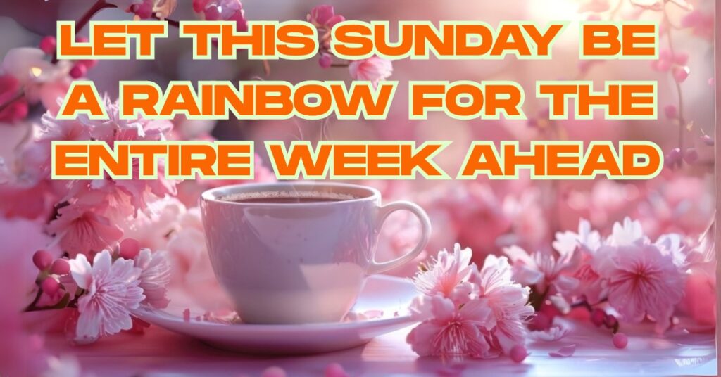 sunday blessings with pink flowers
