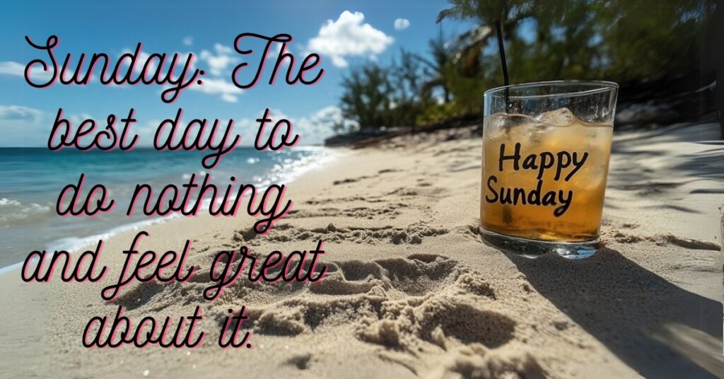 sunday quote with beach