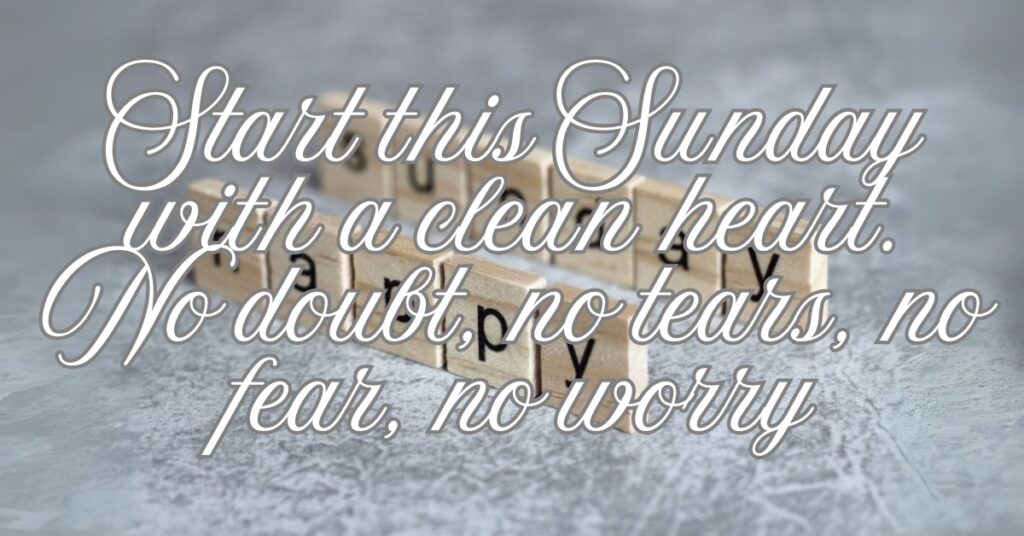sunday quote with blue background