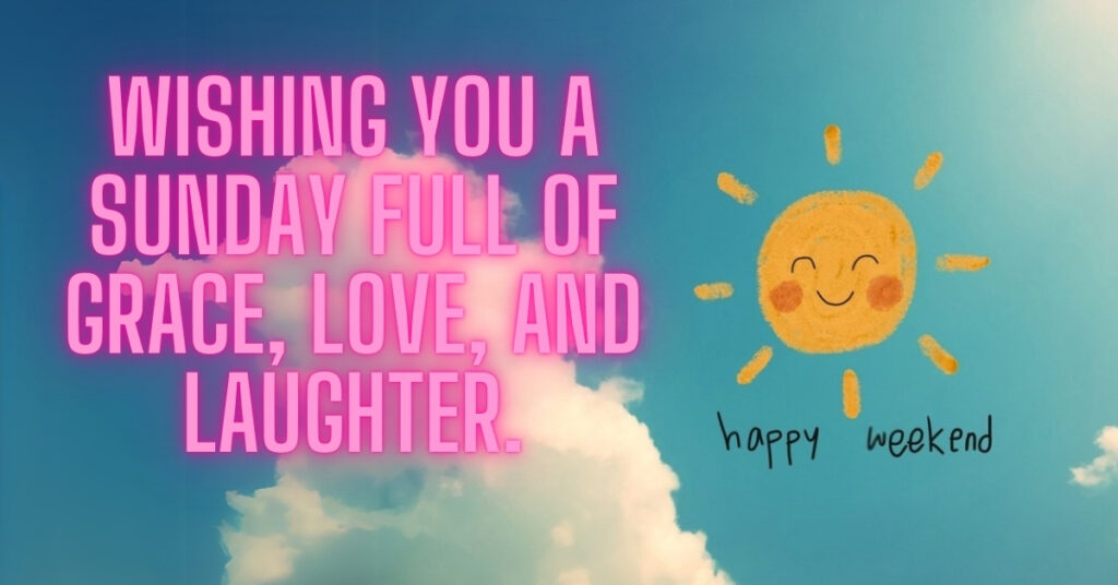sunday wish with sun and sky