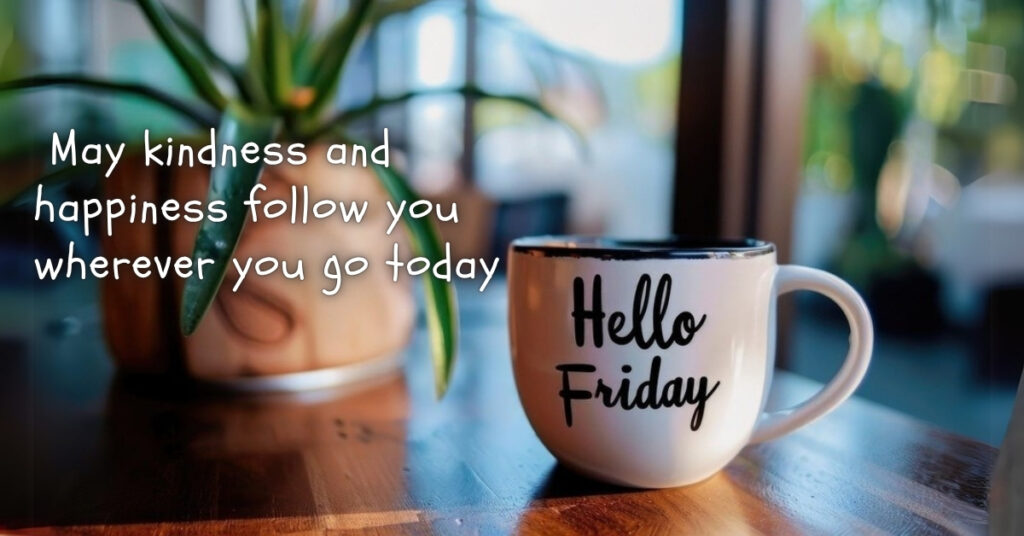 friday images blessings cup and green plant
