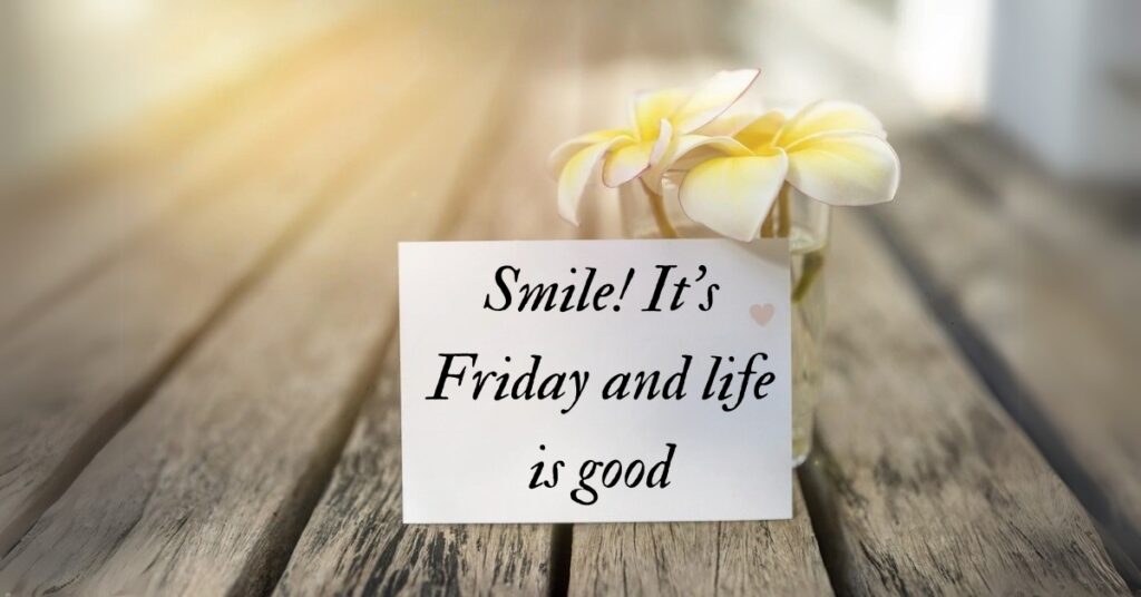 friday wish white paper and wooden table