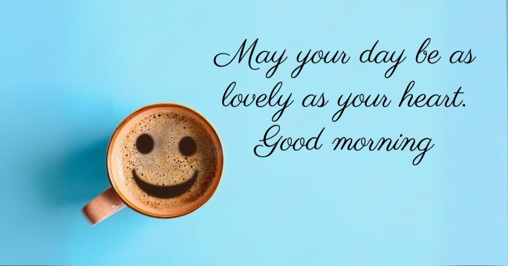 good morning blessing sky blue background