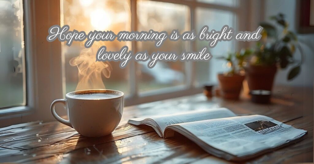 good morning wish window and book