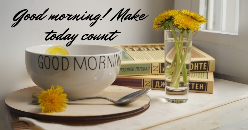 good morning wish yellow flower