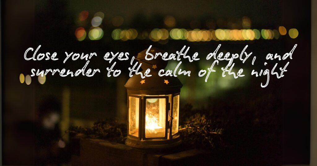good night quote lamp