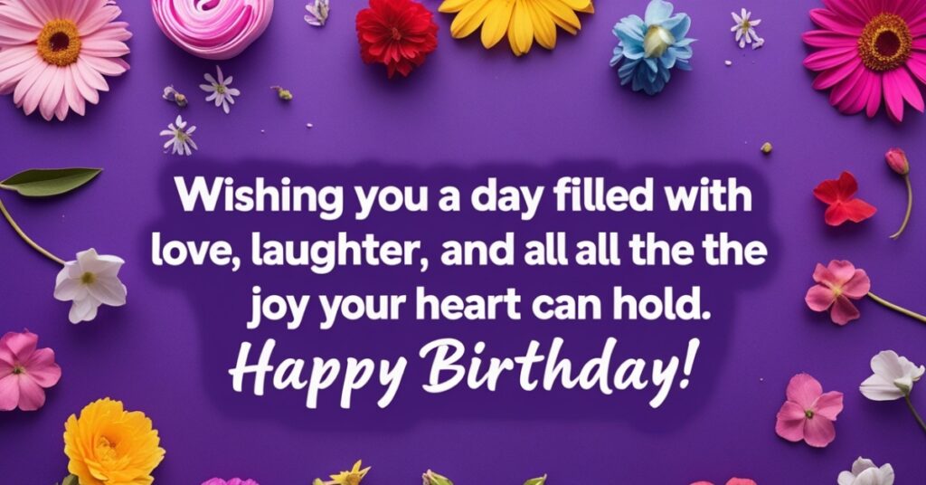 happy birthday blessings flowers
