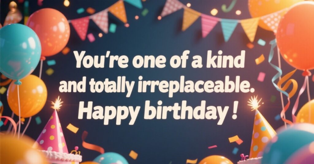 happy birthday quote irreplaceable person