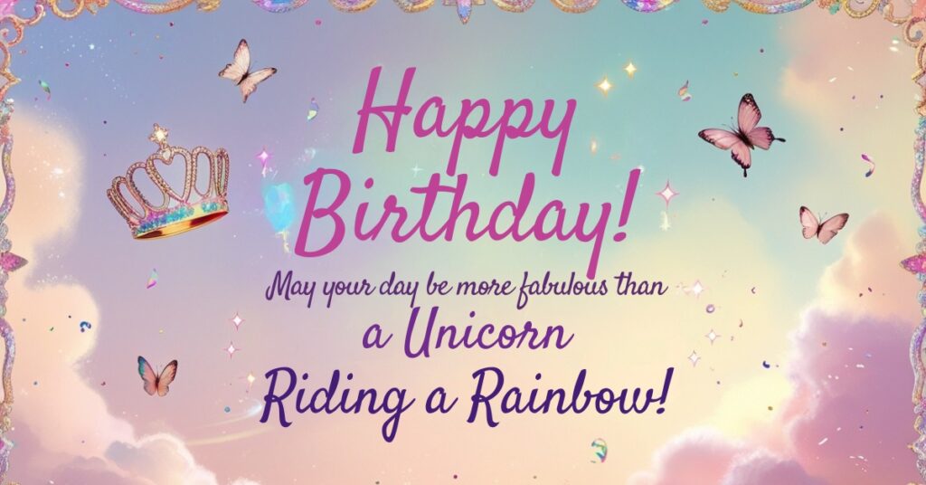 happy brithday blessing unicorn
